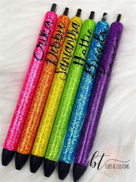 Neon Glitter Pen Custom Pens Glitter Pens Fancy Pens