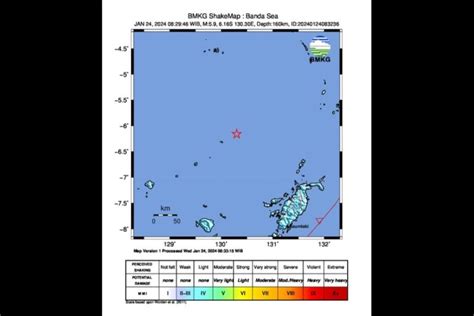 Bmkg Gempa M Guncang Wilayah Laut Banda Tidak Berpotensi Tsunami