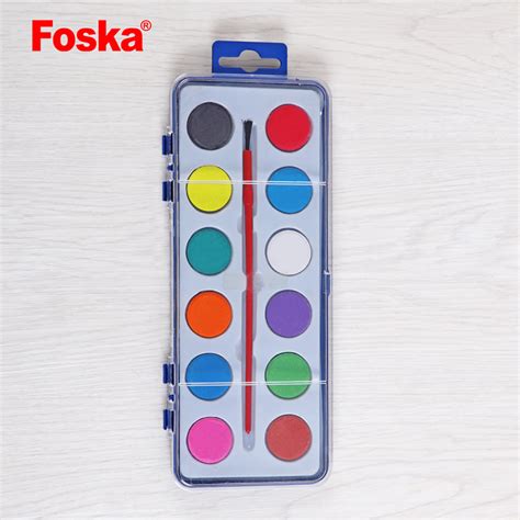 Foska 12 Colors Good Quality Solid Water Color Set Paint And Paint Set