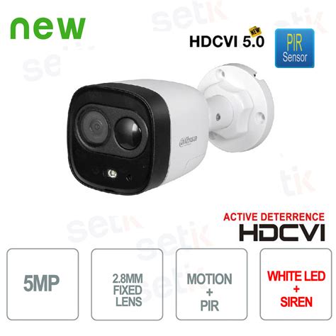 HAC ME1500D Telecamera HD CVI PIR Active Deterrence Sirena Luce