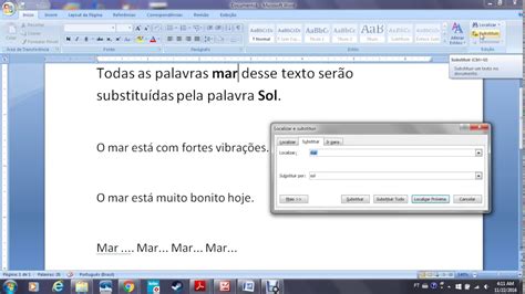Como substituir uma palavra por outra no word - YouTube