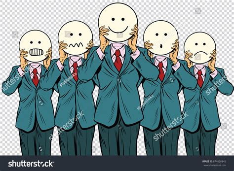 Set Smiley Face Emoji People Isolated Stock Illustration 674858845 ...