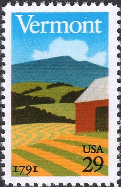 C Vermont Statehood Stamp Vintage Unused Postage Stamp Pack Of