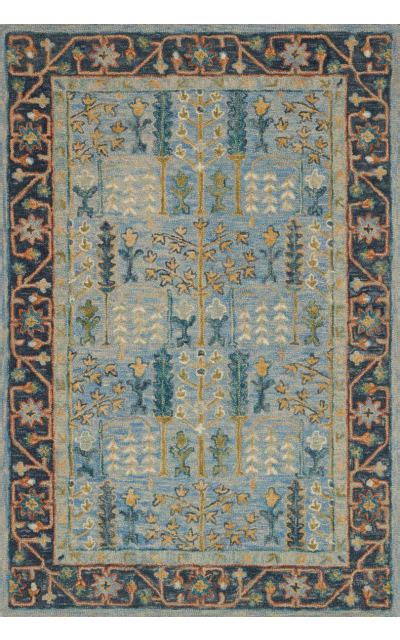 Loloi Victoria Vk 12 Light Blue Dark Blue Rug Studio