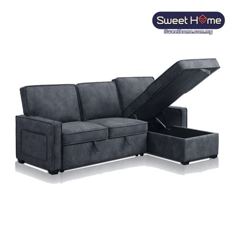 3 Seater Storage Sofa Bed LIVING ROOM Sofas Three 3 Seaters Malaysia ...