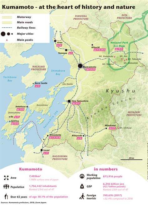 top tourist attraction  places map  kumamoto japan tourist