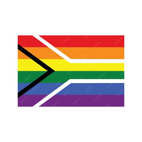 Premium Vector | Gay pride flag of South Africa icon LGBT Pride Month ...