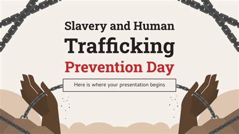 Slavery And Human Trafficking Prevention Day