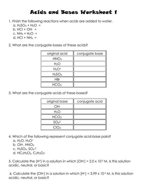 Mastering Acids Bases And Salts Answers To Your Worksheet Questions