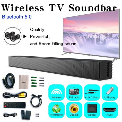 Lvelia Sound Bars for TV,Sound Bar with Subwoofer,Wired & Wireless ...