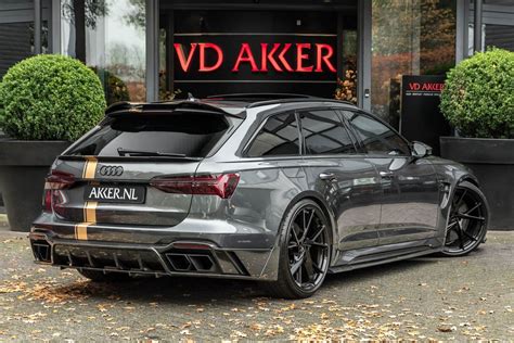 Te koop: Audi RS6 Avant Mansory in Daytonagrijs met gouden streep - Pure Luxe