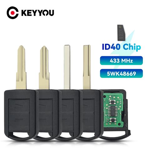 KEYYOU 2 Tasten Auto Remote Key 5WK48669 ID40 Chip F R Opel AGILA