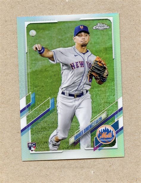 Topps Chrome Andres Gimenez Refractor New York Mets Rookie Ebay