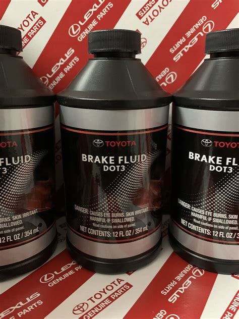 Oem Toyota Lexus Set Of Dot Brake Fluid Fl Oz Bf Three