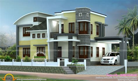 1800 Sq Ft Double Storied Home Plan Double Storey House 2 Storey House