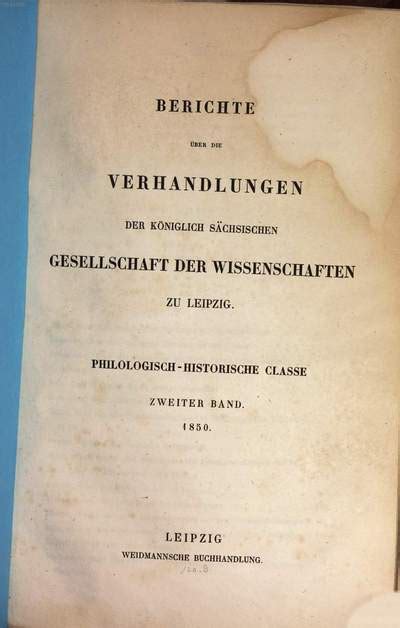 Berichte über Verhandlungen der Königl Sächsischen Gesellschaft