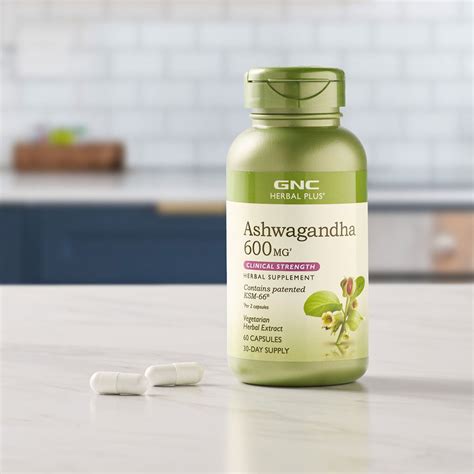 Gnc Herbal Plus® Ashwagandha 600mg 60 Capsules 30 Servings Gnc