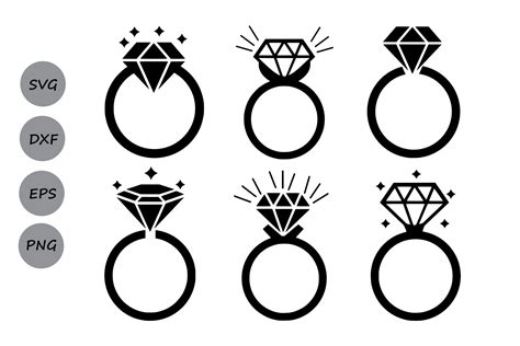 Diamond Ring Svg Diamond Monogram Fram Design Bundles