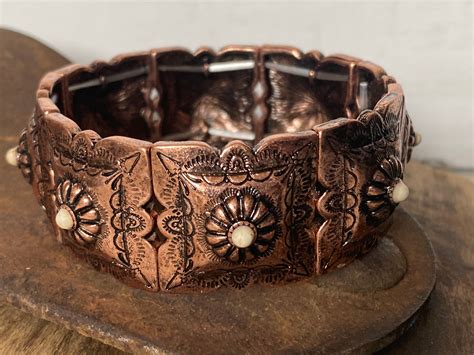 Western Concho Stretch Bracelets Etsy