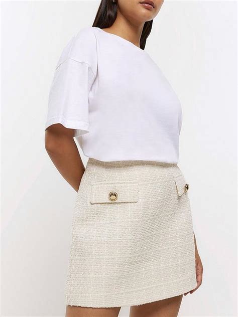 River Island Boucle Mini Skirt Uk