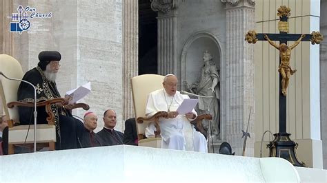 13 5 2023 Pope Francis Celebrates 50th Anniversary Of Historic Meeting With Coptic Orthodox