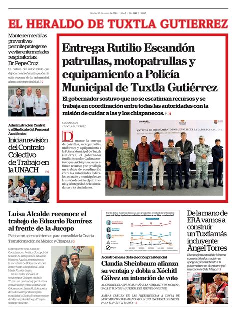 El Heraldo De Tuxtla Gutierrez 30 Enero 2024 By Poza Acme Issuu