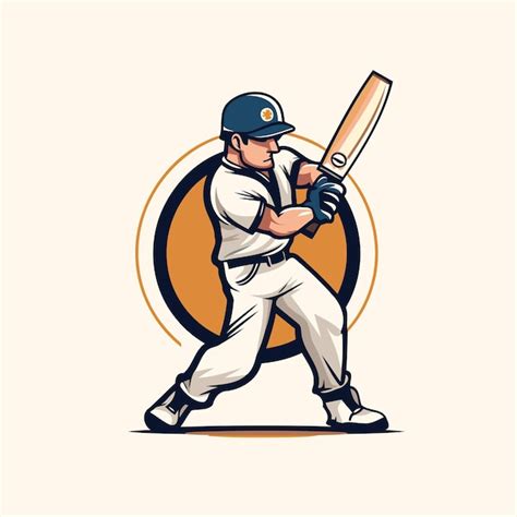 Premium Vector Baseball Player Hitting A Ball With A Bat Vector