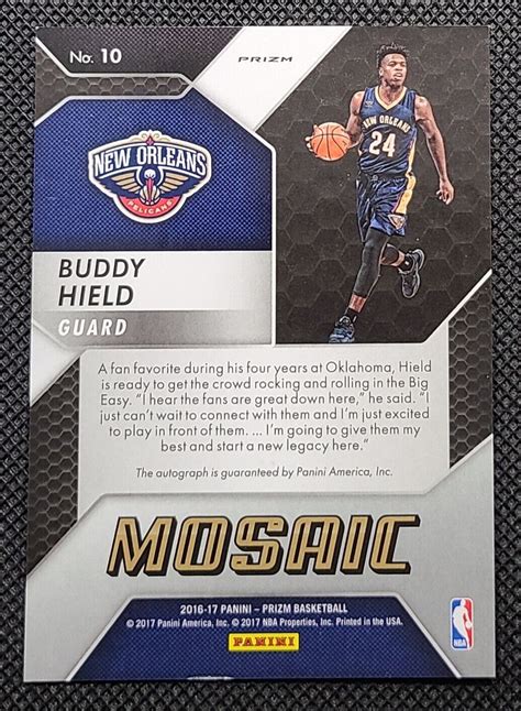 Panini Prizm Mosaic Autographs Buddy Hield Au Rc For