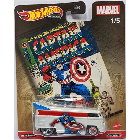Hot Wheels Captain America Volkswagen T Drag Bus Maine Vintage Toys