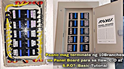 Paano Mag Terminate Ng 10branches Na Panel Board Para Sa Ilaw Co At S