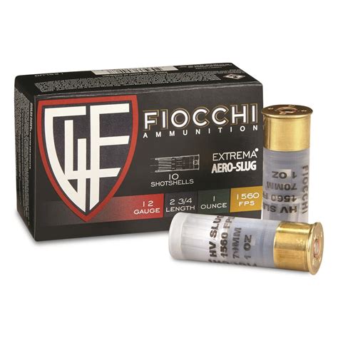 Fiocchi 12 Gauge 2 3 4 1 Oz Max Rifled Slugs 10 Rounds 105099