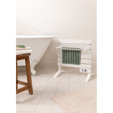 CREATE Porte serviettes électrique 150W Blanc Avec étagère avec