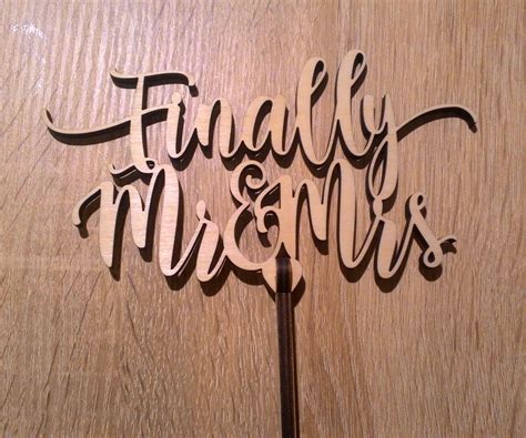 Finally Mr And Mrs Cake Topper With Your Wedding Date Bridal Etsy