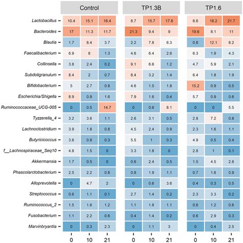 Heatmap Of The 20 Most Abundant Bacterial Genera Values Represent The Download Scientific