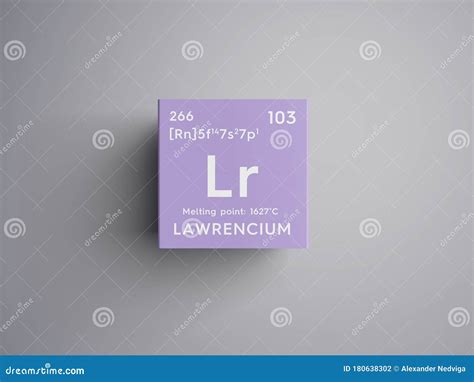 Lawrencium Actinoids Chemical Element Of Mendeleev S Periodic Table