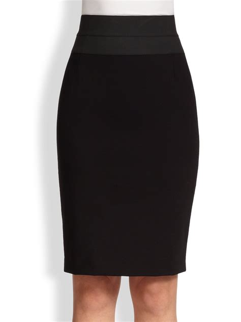 Akris Punto Essentials High Waist Pencil Skirt In Black Lyst