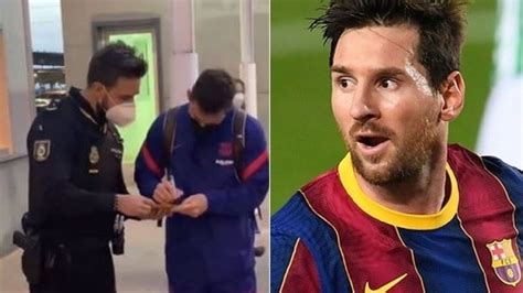 VER VIDEO Lionel Messi Policía paró al crack de Barcelona para