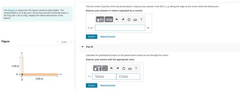Solved The Figure Shows Two Thin Beams Joined At Right Chegg