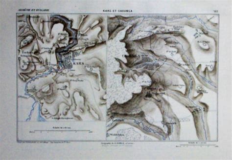 Original Mappa Militare Marga Topografica Kars Et Choumla Armenia