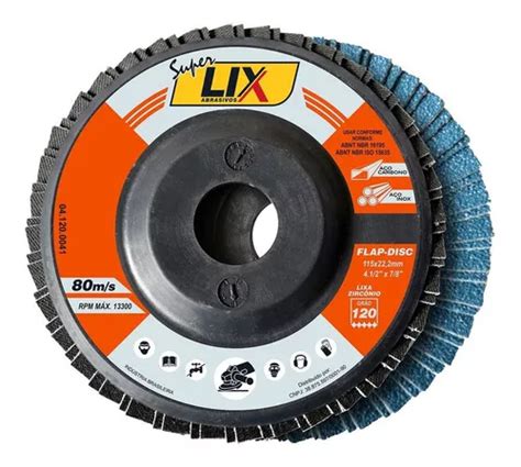 Kit 10 Discos De Lixa Flap Super Lix 4 1 2 115mm Grão 80 MercadoLivre