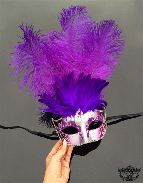 Masquerade Mask, Feather Masquerade Mask, Feather Masks, Mardi Gras ...