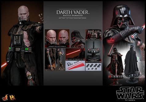 Battle Damaged Darth Vader Star Wars Hot Toys Collectibles 1 6 Scale