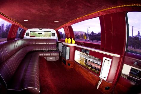 Limousine Interior. Fisheye view of an Excalibur limousine interior , # ...