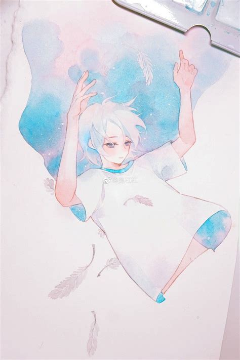 Ghim C A Tear Mizu Tr N Anime Watercolour H A S Nh T K Ngh Thu T