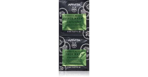 Apivita Express Beauty Moisturizing Face Mask Cucumber Mascarilla