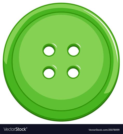 A green button on white background Royalty Free Vector Image