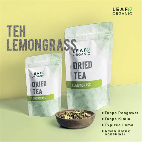 Jual Teh Sereh Lemongrass LEAF ORGANIC Minuman Herbal Dried Flower Tea