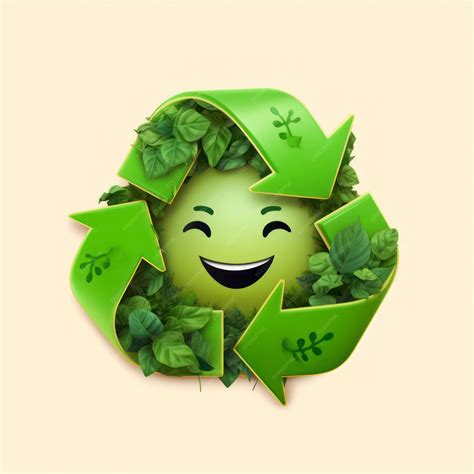 Premium AI Image | sustainable emoji icon concept