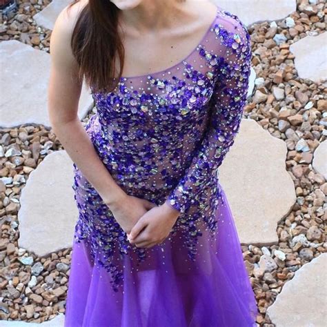 Purple Sequin Prom Dress