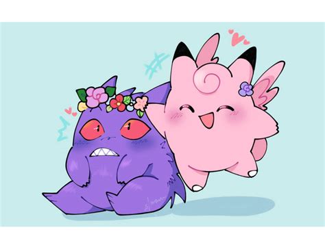 Gengar and Clefable by samygfreitas on DeviantArt